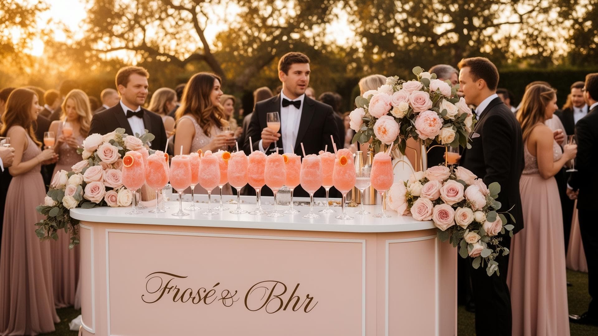 Blush Fizz Co. mobile drink and dessert experience set up for an event